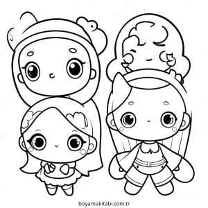 Gacha Club boyama sayfası – keyifli zaman, renkli çizimler