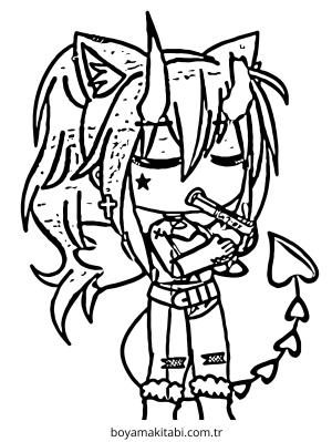 Gacha Club boyama sayfası – eğlenceli etkinlik, el becerilerini geliştirir