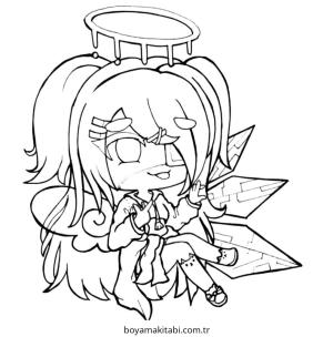 Gacha Club boyama sayfası – PDF indir, sevimli karakter