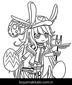 Gacha Life boyama sayfası – evde etkinlik, ücretsiz yazdır