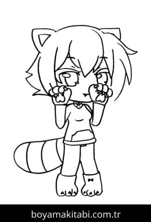 Gacha Life boyama sayfası – boyama çalışması, yaratıcılığı geliştirir