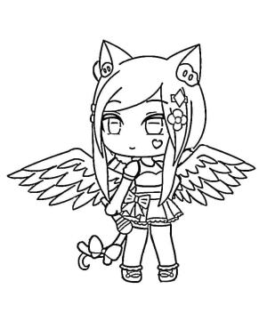 Gacha Life boyama sayfası,  coloring page, Gacha Life Ücretsiz yazdırılabilir, 