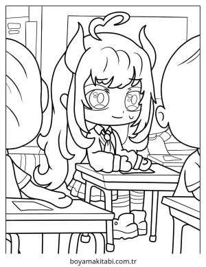 Gacha Life boyama sayfası – eğlenceli etkinlik, el becerilerini geliştirir