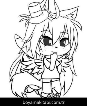 Gacha Life boyama sayfası – çocuklar için, çizgi film temalı