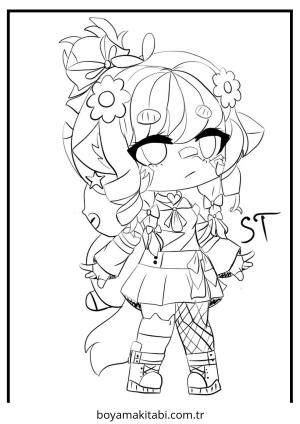 Gacha Life boyama sayfası – yaratıcılık, eğlenceli etkinlik