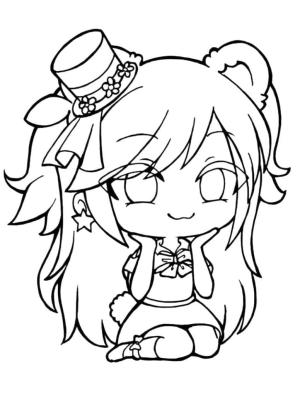 Gacha Life boyama sayfası,  coloring page, Gacha Life’tan güzel kız, 