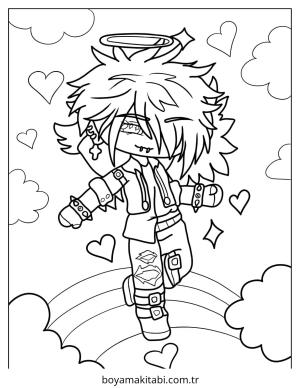 Gacha Life boyama sayfası – keyifli zaman, renkli çizimler