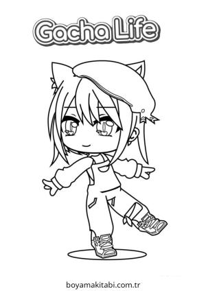 Gacha Life boyama sayfası – el becerilerini geliştirir, boyama çalışması
