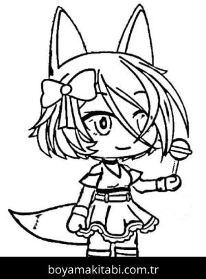 Gacha Life boyama sayfası – renkli çizimler, okul öncesi