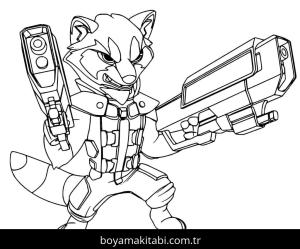 Galaksinin Koruyucuları boyama sayfası – çocuk aktivitesi, PDF indir