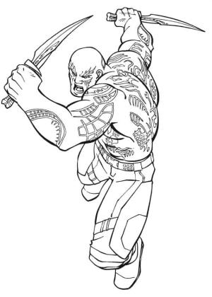 Galaksinin Koruyucuları boyama sayfası,  coloring page, Galaksinin Koruyucuları’nda Drax, 