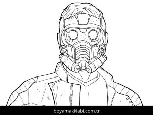 Galaksinin Koruyucuları boyama sayfası – sevimli karakter, sanatsal çalışma