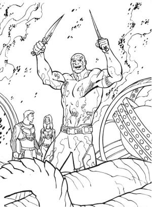 Galaksinin Koruyucuları boyama sayfası,  coloring page, Drax Having Fun, 