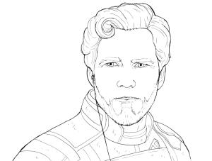 Galaksinin Koruyucuları boyama sayfası,  coloring page, Galaksinin Koruyucuları’ndan Peter Quill, 