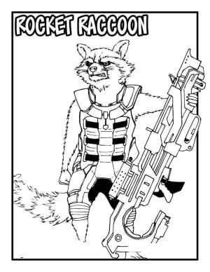 Galaksinin Koruyucuları boyama sayfası,  coloring page, Roket Rakun, 