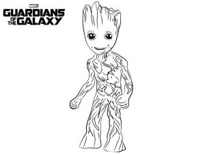 Galaksinin Koruyucuları boyama sayfası,  coloring page, Galaksinin Koruyucuları’ndan Bebek Groot, 