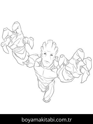 Galaksinin Koruyucuları boyama sayfası – kolay boyama, eğitici aktivite