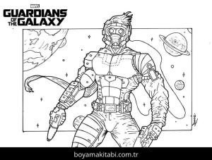 Galaksinin Koruyucuları boyama sayfası – PDF indir, sevimli karakter