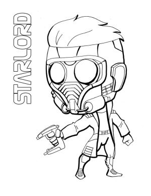 Galaksinin Koruyucuları boyama sayfası,  coloring page, Chibi Star Lord, 