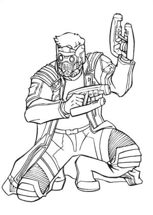 Galaksinin Koruyucuları boyama sayfası,  coloring page, Star Lord, 