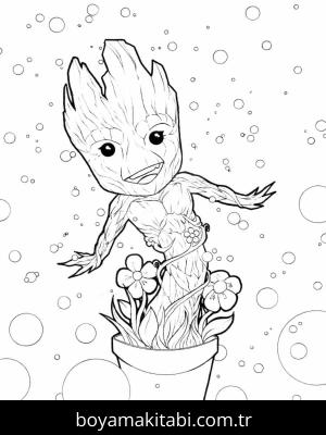 Galaksinin Koruyucuları boyama sayfası – el becerilerini geliştirir, boyama çalışması