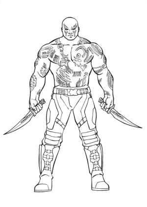 Galaksinin Koruyucuları boyama sayfası,  coloring page, Drax The Destroyer, 