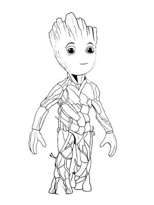 Galaksinin Koruyucuları boyama sayfası,  coloring page, Marvel Galaksinin Koruyucuları’nda Groot, 