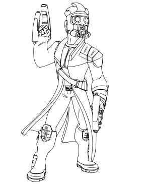 Galaksinin Koruyucuları boyama sayfası,  coloring page, Star Lord With Guns, 