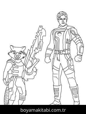 Galaksinin Koruyucuları boyama sayfası – sanatsal çalışma, çocuklar için