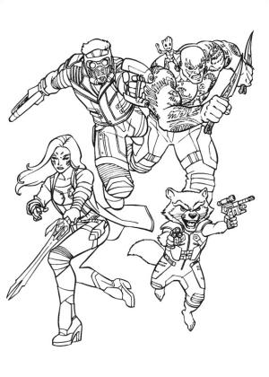 Galaksinin Koruyucuları boyama sayfası,  coloring page, Guardians of the Galaxy Team, 