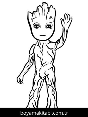 Galaksinin Koruyucuları boyama sayfası – çizgi film temalı, basit çizim