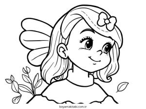 Galaxy Girl boyama sayfası – basit çizim, kolay boyama