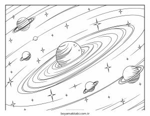 Galaxy boyama sayfası – yaratıcılığı geliştirir, keyifli zaman