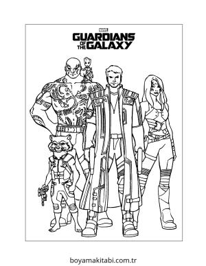 Galaxy boyama sayfası – PDF indir, sevimli karakter
