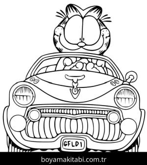Garfield boyama sayfası – çocuk aktivitesi, PDF indir