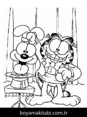 Garfield boyama sayfası – eğitici aktivite, yaratıcılık