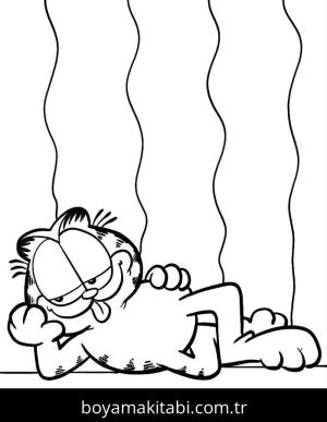 Garfield boyama sayfası – PDF indir, sevimli karakter