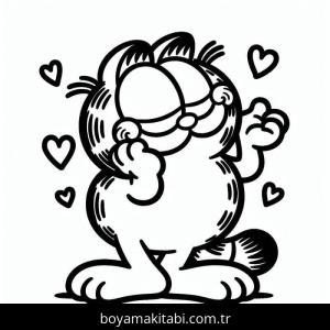 Garfield boyama sayfası – evde etkinlik, ücretsiz yazdır