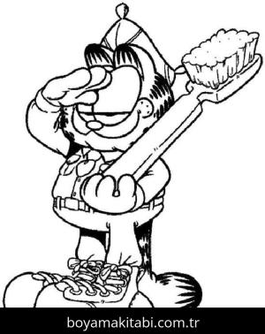 Garfield boyama sayfası – çocuklar için, çizgi film temalı