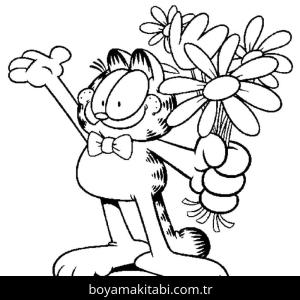 Garfield boyama sayfası – çocuklar için, çizgi film temalı