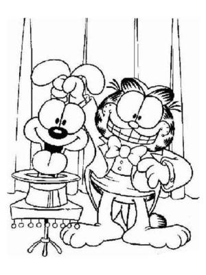 Garfield boyama sayfası,  coloring page, Garfield sihirbazı., 