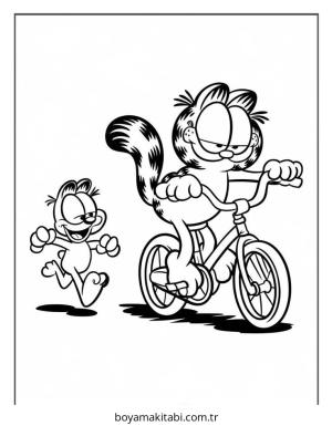Garfield boyama sayfası – renkli çizimler, okul öncesi