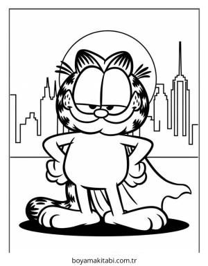 Garfield boyama sayfası – boyama etkinliği, çocuk aktivitesi