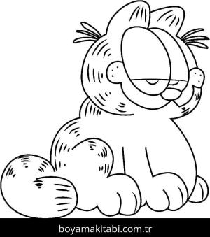 Garfield boyama sayfası – sanatsal çalışma, çocuklar için