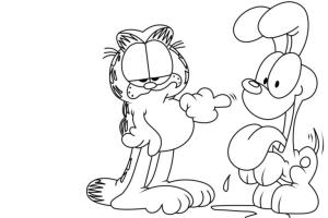 Garfield boyama sayfası,  coloring page, Garfield’ın renklendirilmesi için resim, 