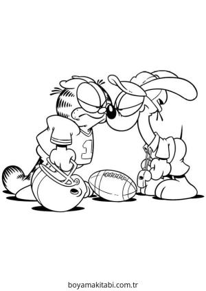 Garfield boyama sayfası – boyama çalışması, yaratıcılığı geliştirir