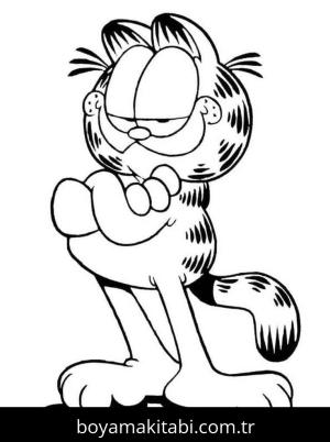 Garfield boyama sayfası – renkli çizimler, okul öncesi