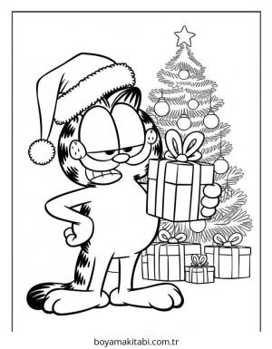 Garfield boyama sayfası – keyifli zaman, renkli çizimler