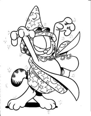 Garfield boyama sayfası,  coloring page, Kurnaz Garfield, 