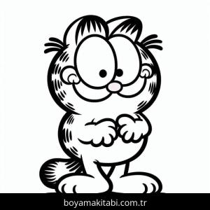 Garfield boyama sayfası – eğlenceli etkinlik, el becerilerini geliştirir